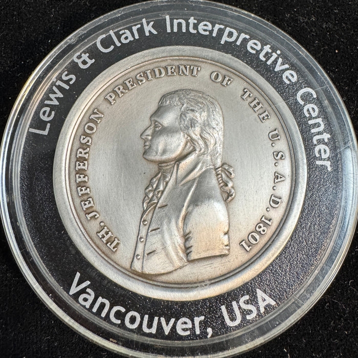 1801 Thomas Jefferson Indian Peace & Friendship Medal, Lewis & Clark Interpretive Center (museum restrike)