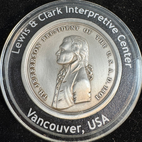 1801 Thomas Jefferson Indian Peace & Friendship Medal, Lewis & Clark Interpretive Center (museum restrike)