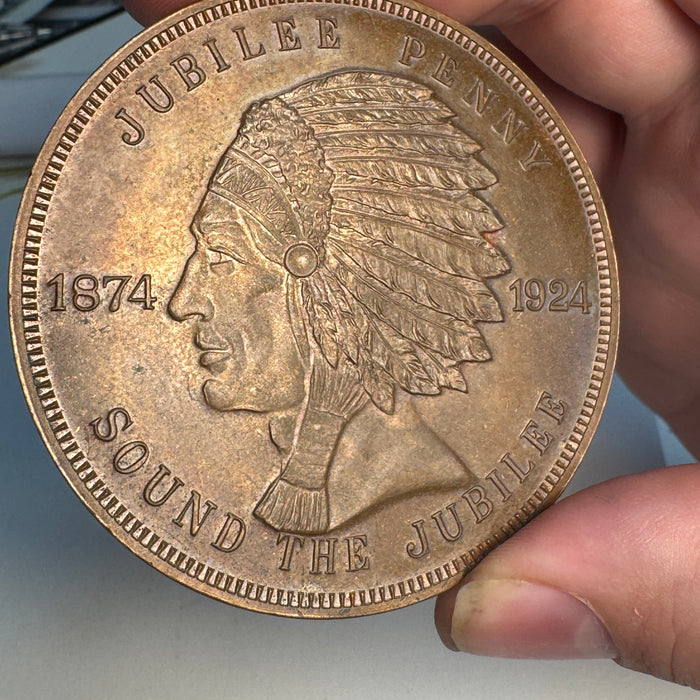 1874-1924 National Women’s Christian Temperance Union - Official Jubilee Year ‘Indian Head’ Medal, 2.5” Bronze