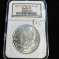 1878 7-TF Rev of ‘79 Morgan Silver Dollar, NGC MS-61