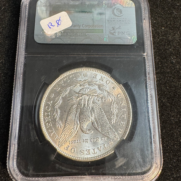 1886 Morgan Silver Dollar, NGC 25th Anniversary MS-62