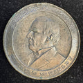1907 William McKinley Memorial Canton Ohio dedication medal, 51mm Silverplated Bronze