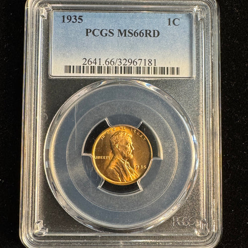 1935 Lincoln Wheat Cent, PCGS MS-66 RD