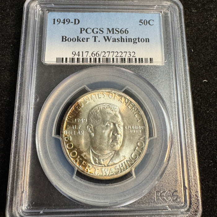 1949-D Booker T. Washington Half Dollar - 6,004 Mintage, PCGS MS-66