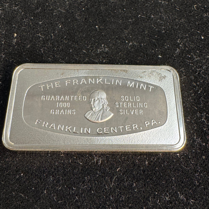 1974-FM Florida National Bank & Trust Miami - 1000 Grains Sterling Silver Bar