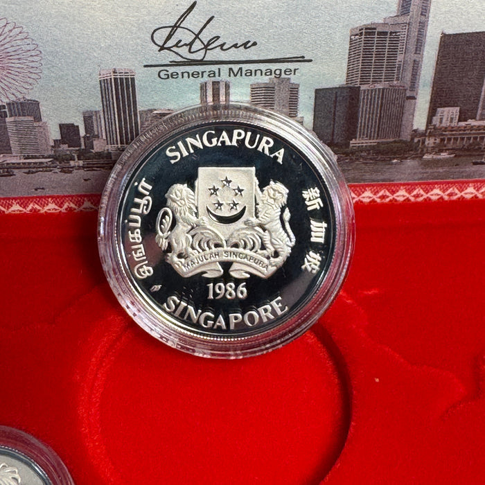1986 Singapore Sterling 6-Coin Proof Set #12487