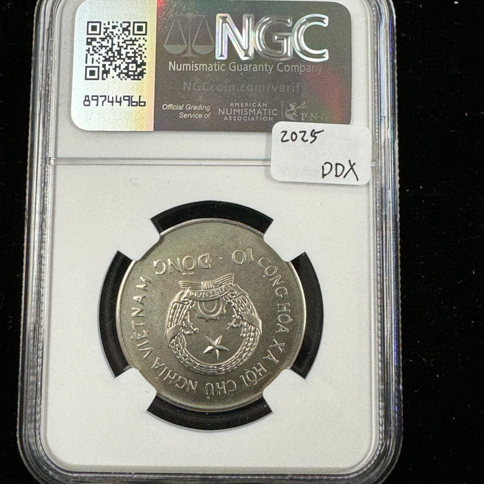 1989 Vietnam 10 Dong, World Football Leagues Italy, NGC MS-67, Pop 4/2 🇻🇳