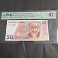 1994 Kyrgyzstan 50 Som, P#11, PMG 67 Superb Gem Unc EPQ