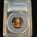 2005-S Lincoln Cent 1c Proof, PCGS PR-70 RD DCAM