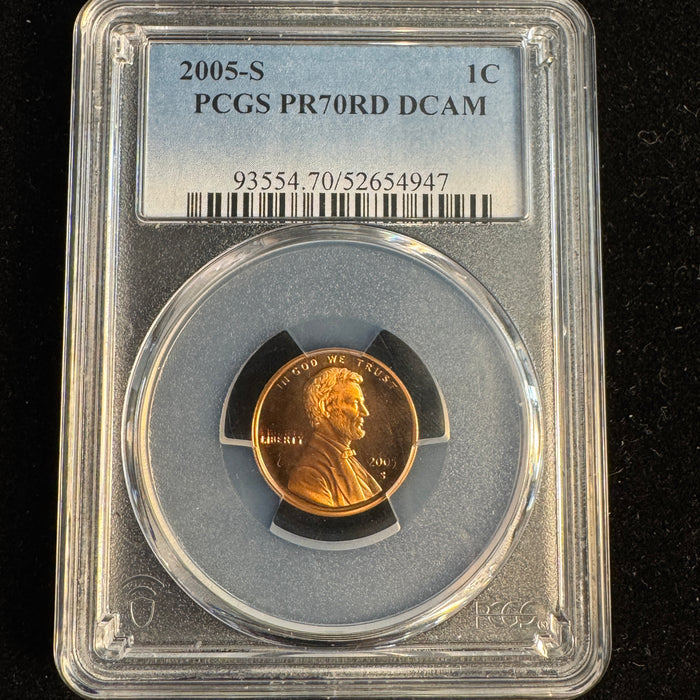 2005-S Lincoln Cent 1c Proof, PCGS PR-70 RD DCAM