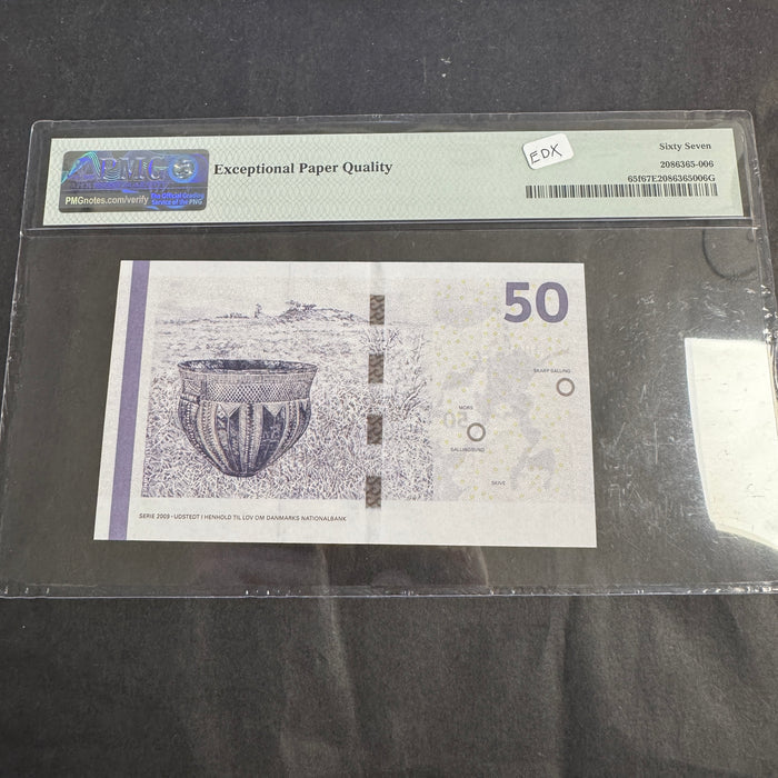 2013 Denmark 50 Kroner, Series 2009 P#65f, PMG 67 Superb Gem Unc EPQ