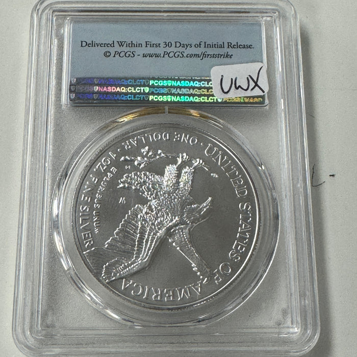 2021-W Burnished Silver Eagle, First Strike PCGS SP-69, Type 2