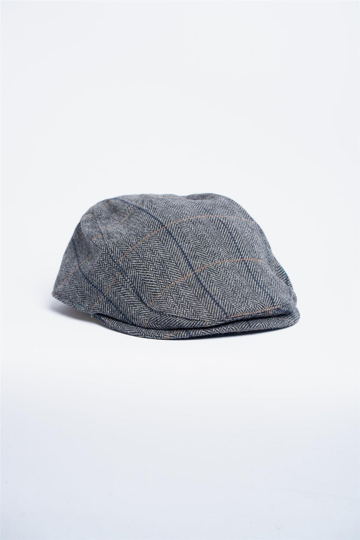 albert grey tweed flat cap