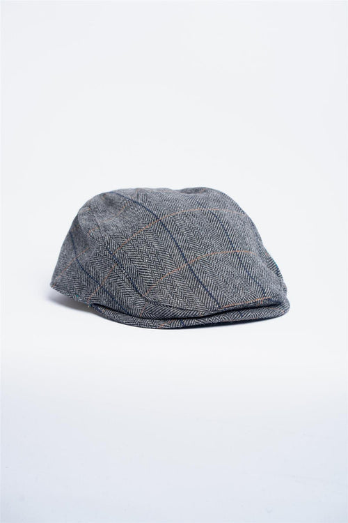 albert grey tweed flat cap