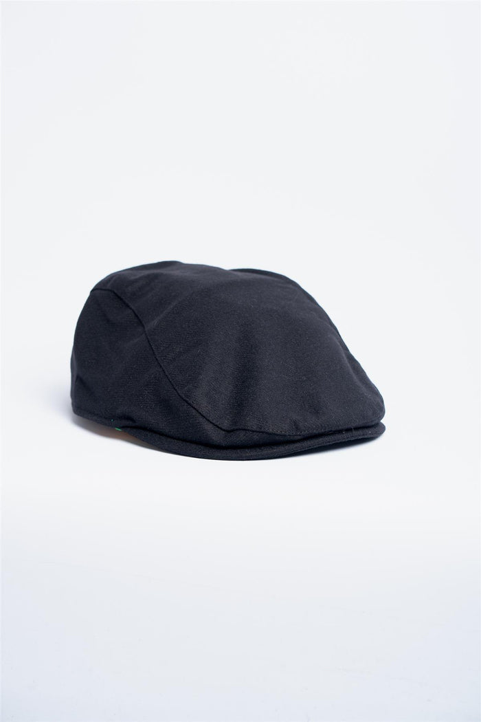 alfie black flat cap