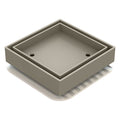 ART Australia Bermuda Megaflex Floor Waste Square 50mm Outlet - Brushed Nickel