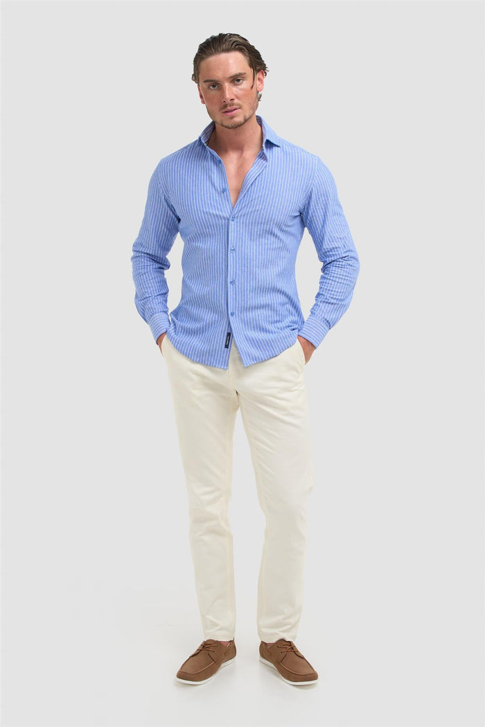 Ashley Stripe  Blue Shirt