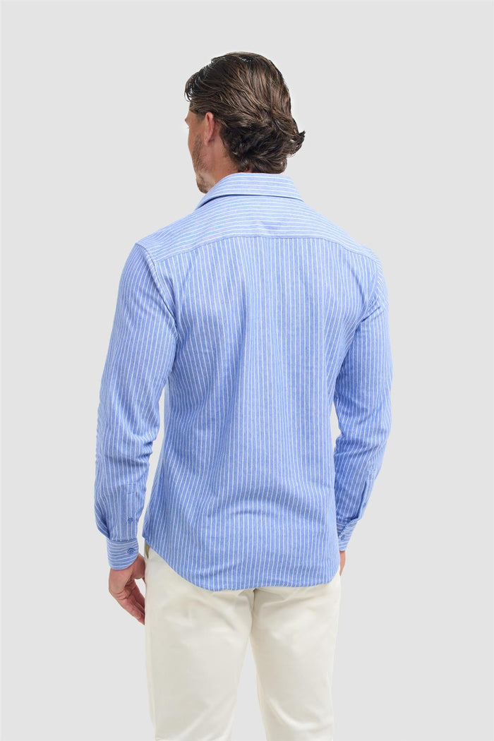 Ashley Stripe  Blue Shirt