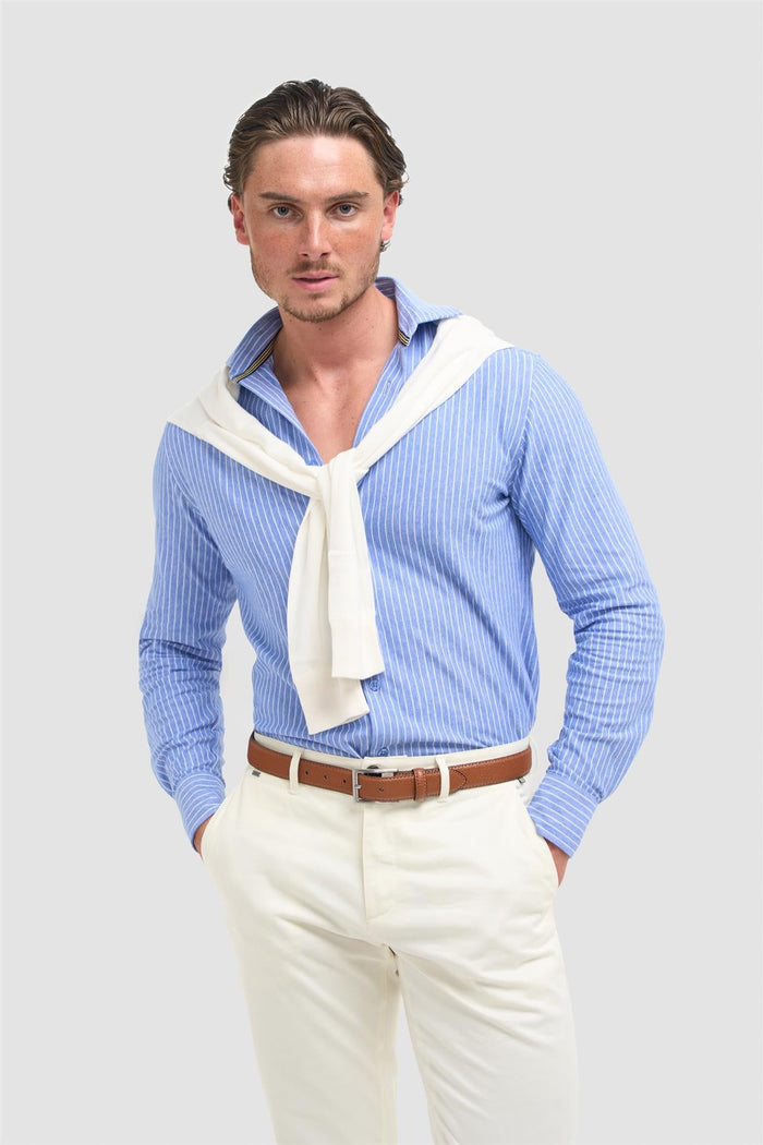 Ashley Stripe  Blue Shirt