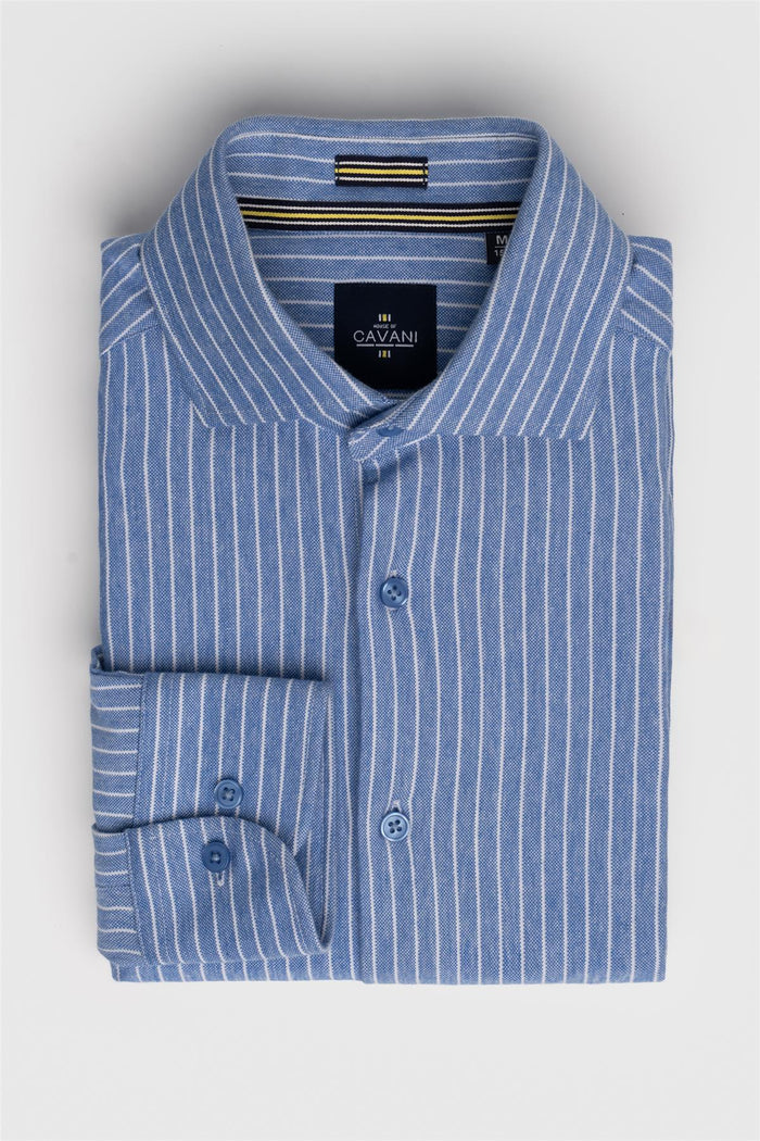 Ashley Stripe  Blue Shirt