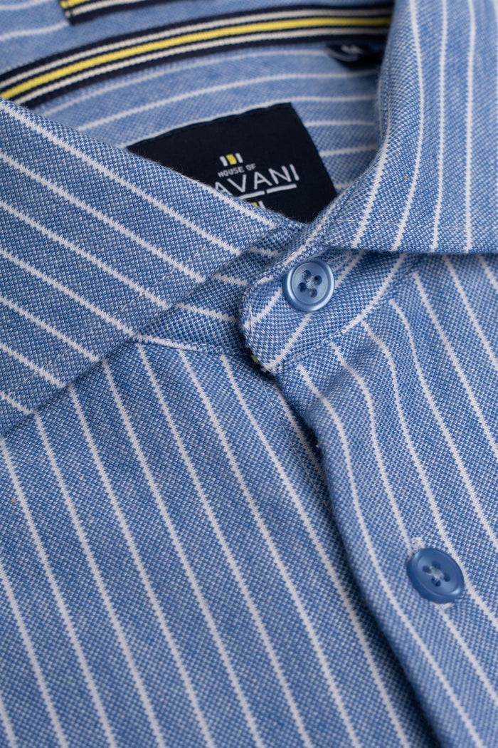 Ashley Stripe  Blue Shirt