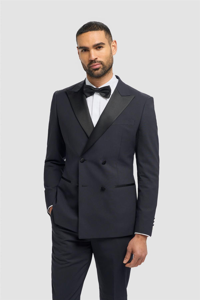 Aspen Midnight Navy Double Breasted Blazer