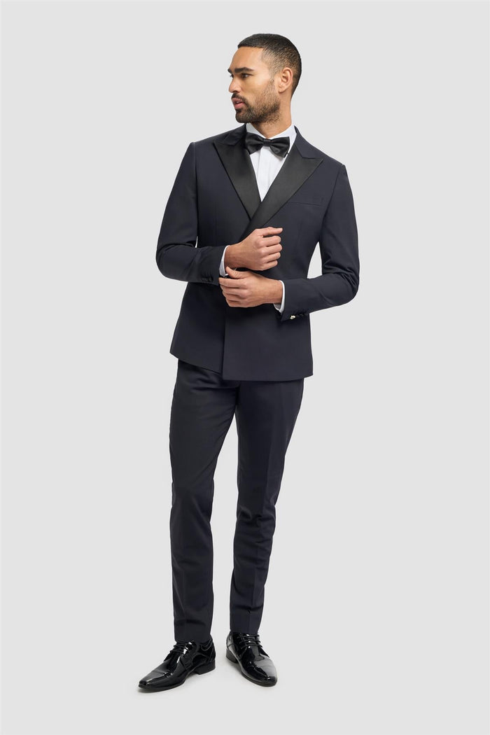 Aspen Midnight Navy Double Breasted Blazer