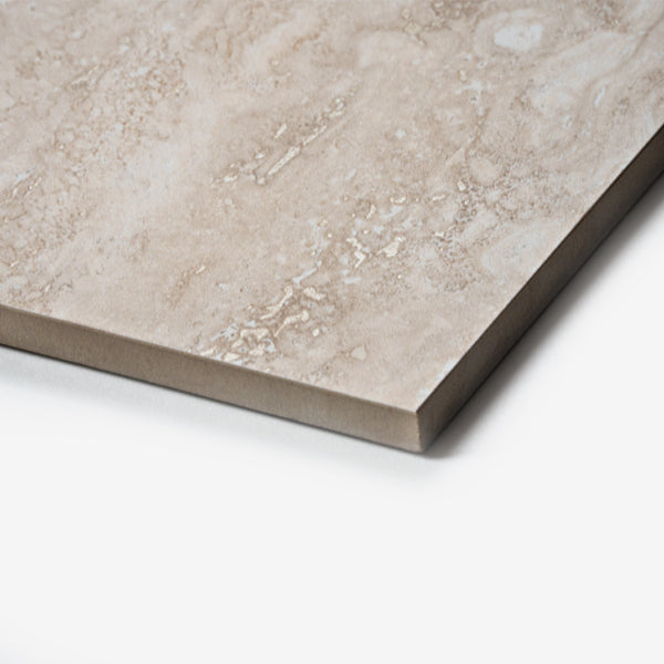 Beige Josie Cross Cut Travertine Tile Tech grip 600 x 1200 x 10mm Porcelain  | The Blue Space