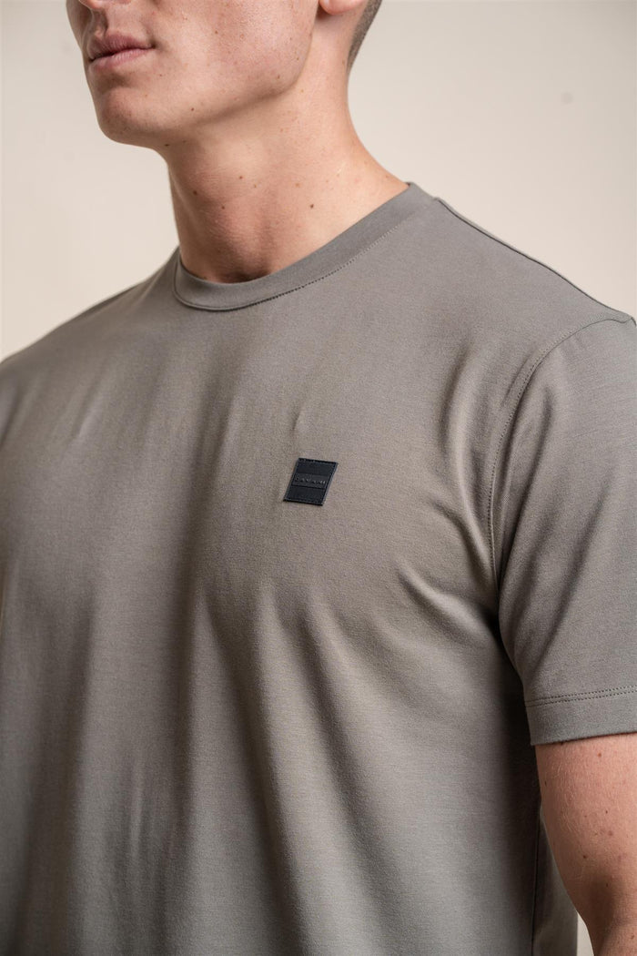 Bogart sage T-shirt front detail