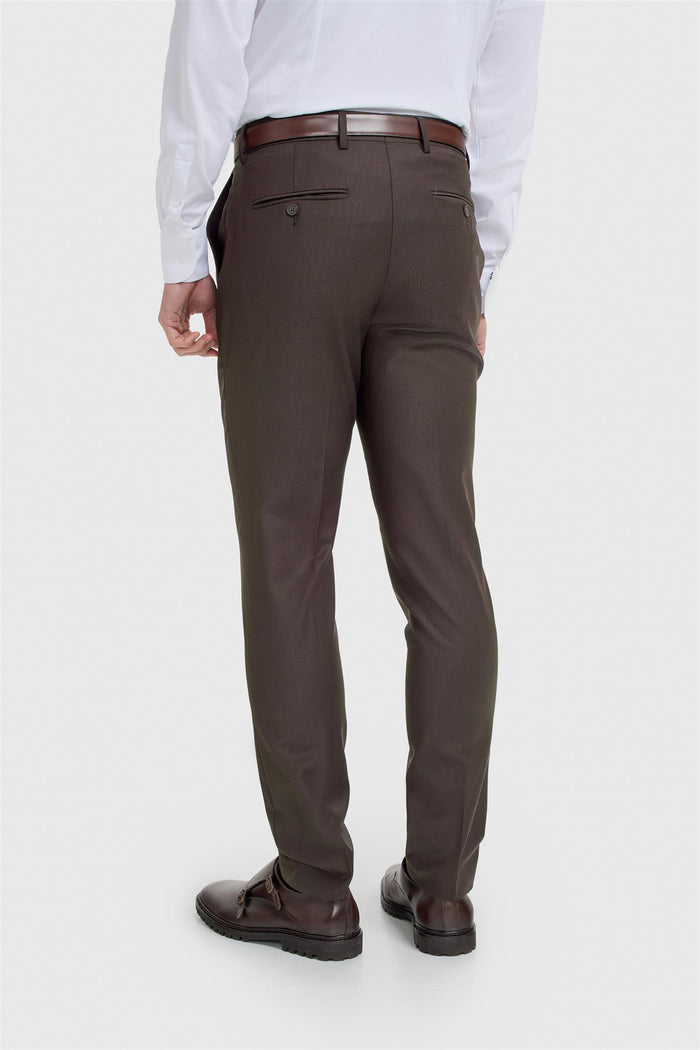 Bond Wool Rich Auburn Three Piece Suit - House of Cavani
