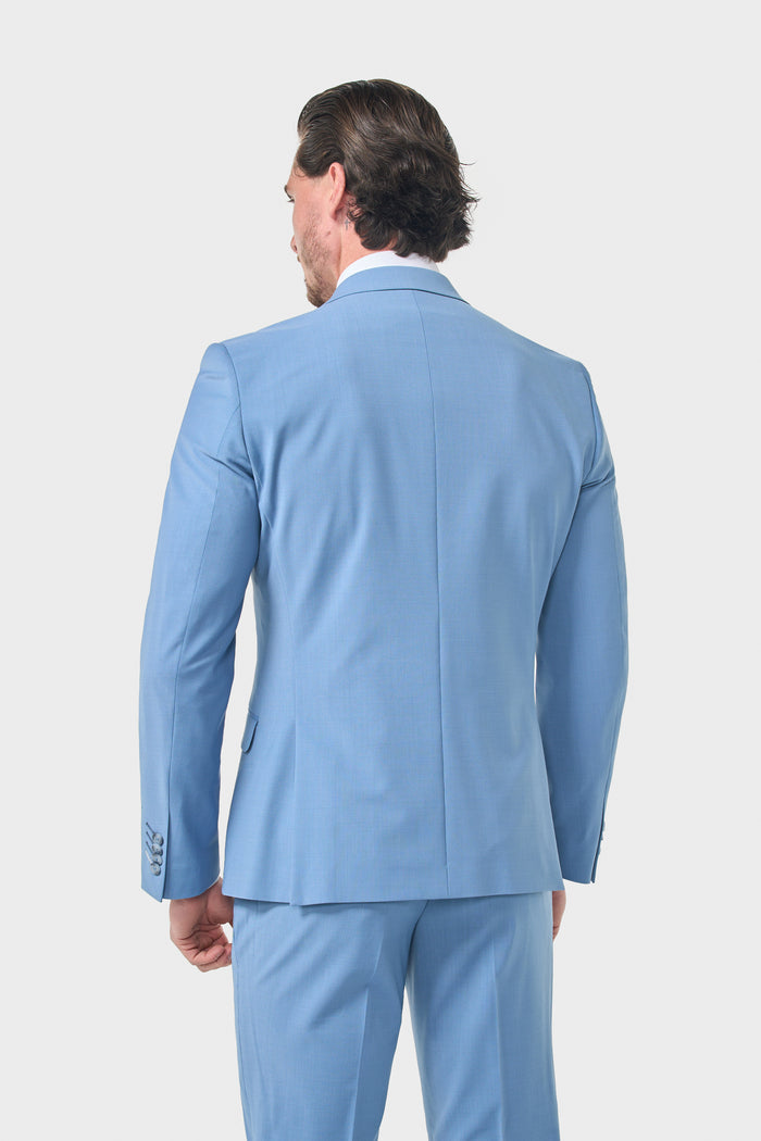 Bond Wool Rich Ocean Blue Double Breasted Blazer