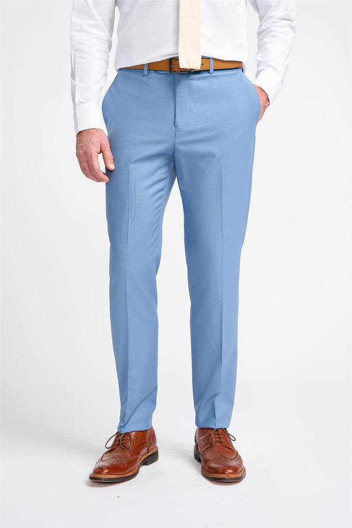 Bond Wool Rich Ocean Blue Trouser