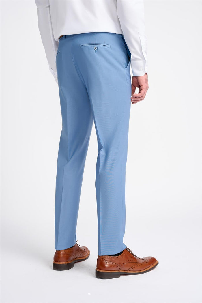 Bond Wool Rich Ocean Blue Trouser