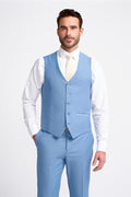 Bond Wool Rich Ocean Blue Waistcoat