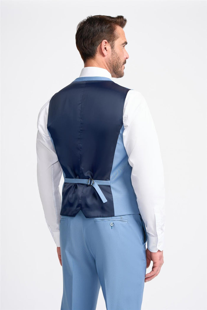Bond Wool Rich Ocean Blue Waistcoat