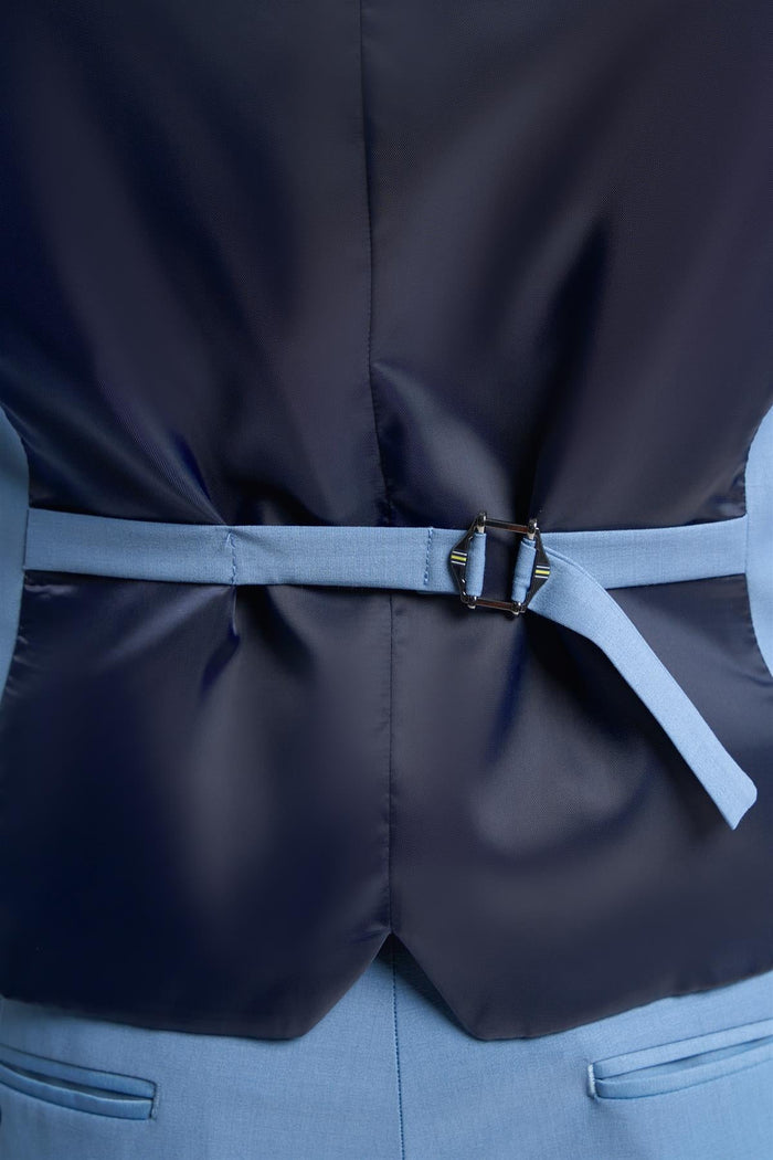 Bond Wool Rich Ocean Blue Waistcoat