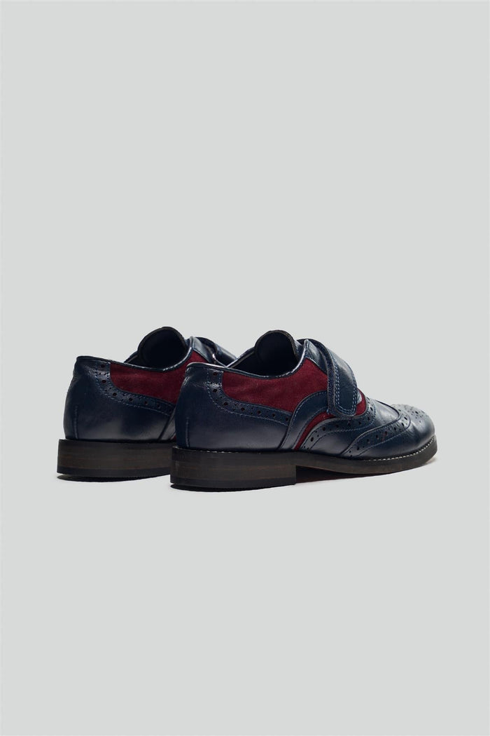 Boys Russel Navy/Red Shoes