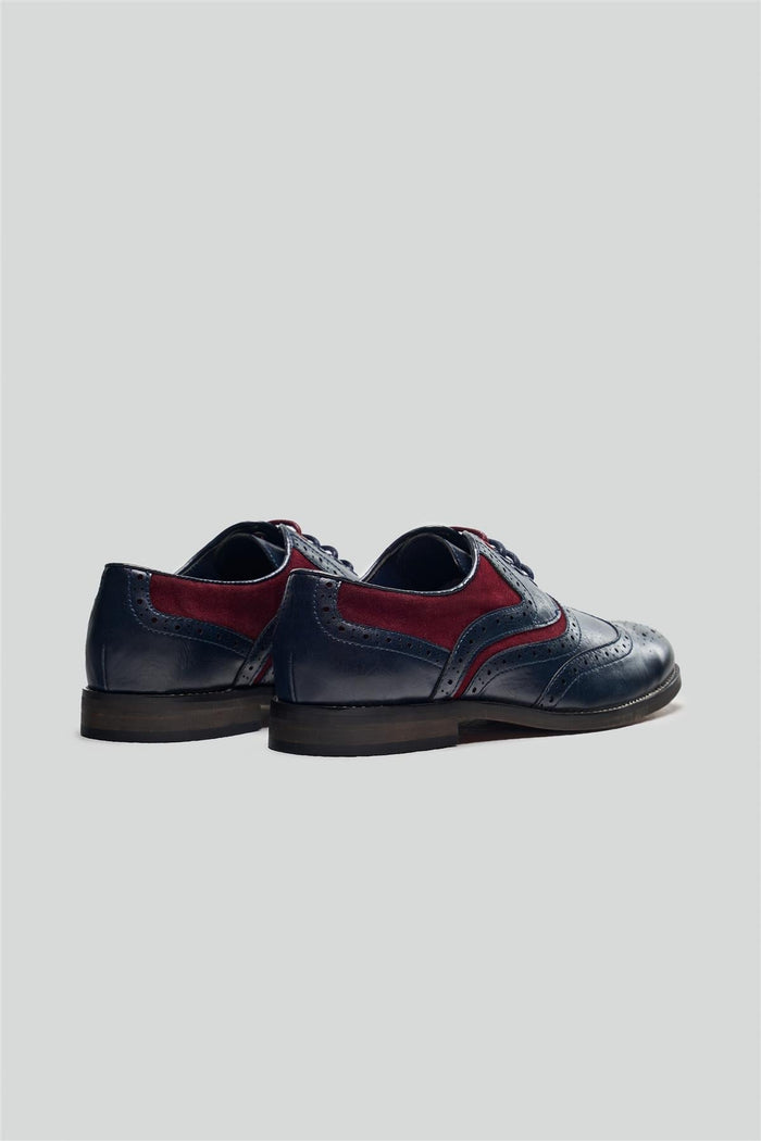 Boys Russel Navy/Red Shoes