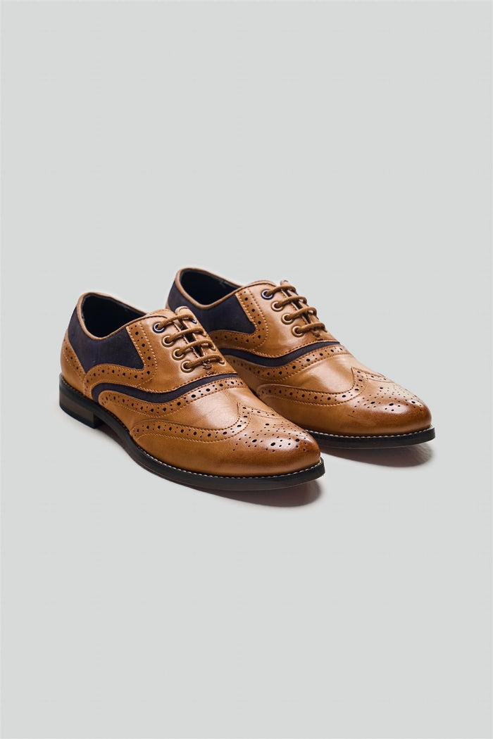 Boys Russel Tan/Navy Shoes