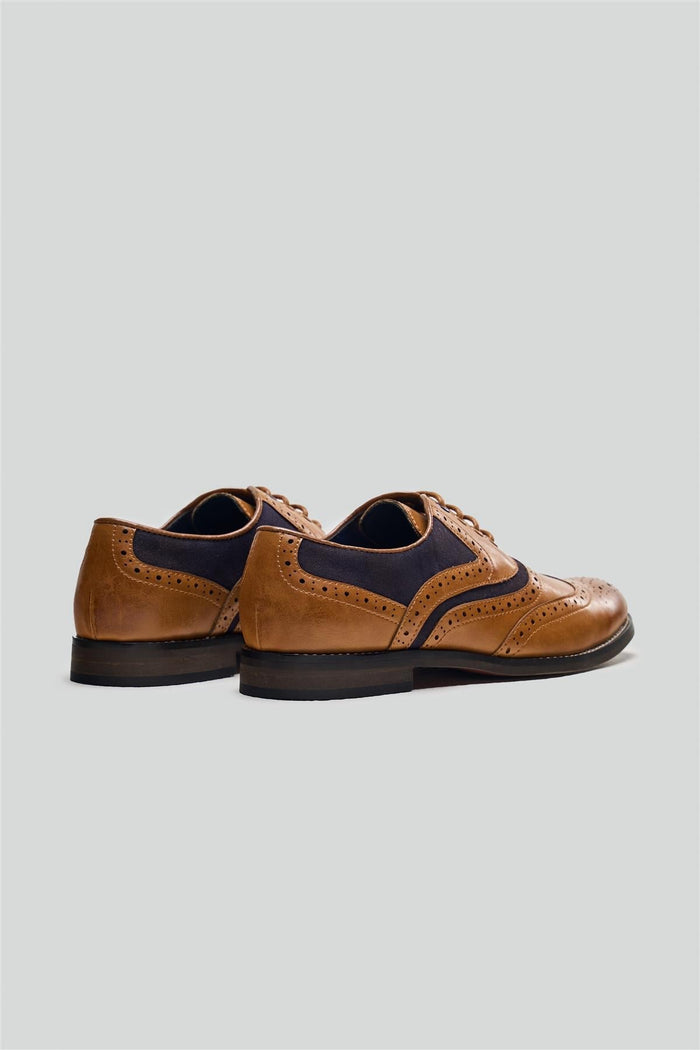 Boys Russel Tan/Navy Shoes