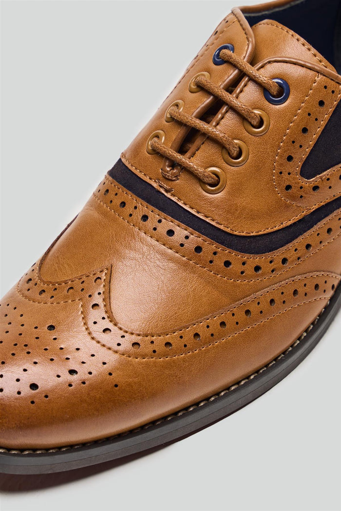 Boys Russel Tan/Navy Shoes
