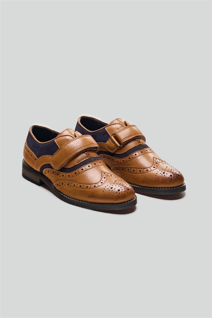 Boys Russel Tan/Navy Shoes