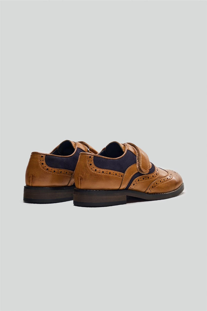 Boys Russel Tan/Navy Shoes