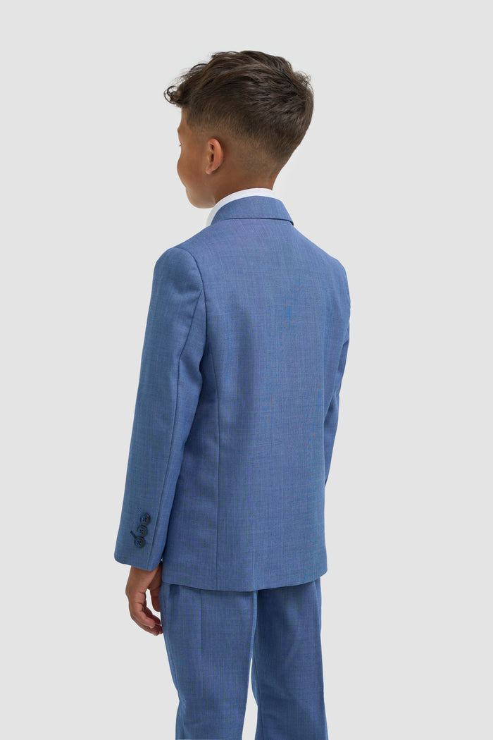 Boys Sky Blue Three Piece Suit - House of Cavani