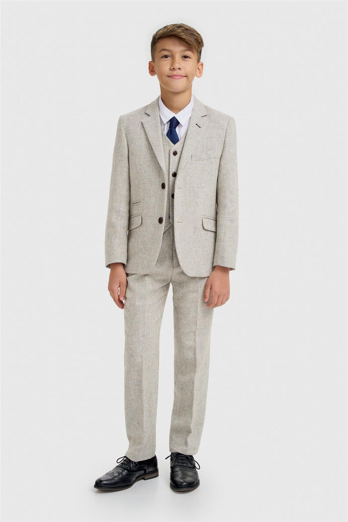Boys Thomas Pearl Grey Suit