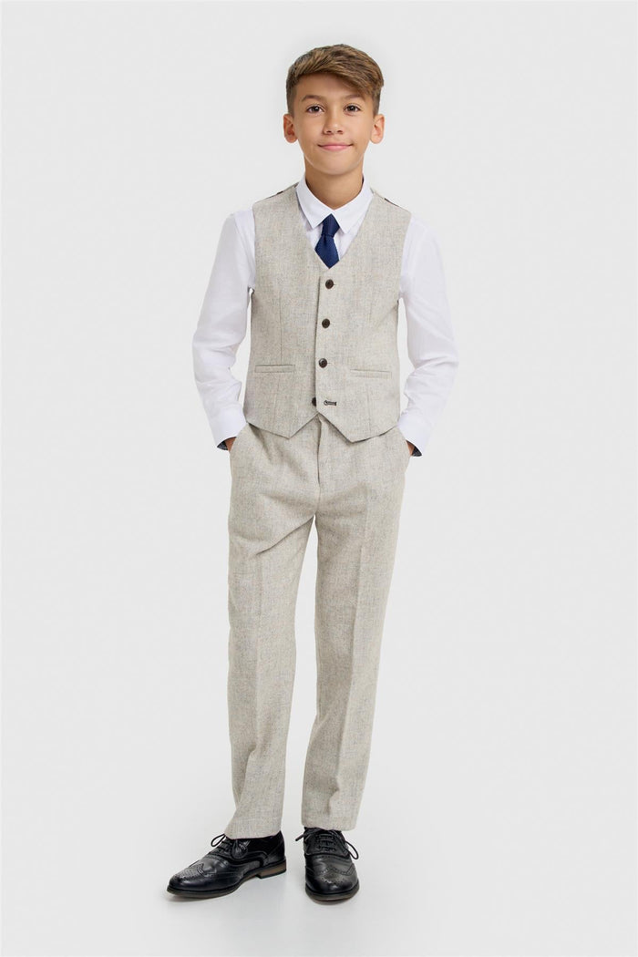 Boys Thomas Pearl Grey Suit