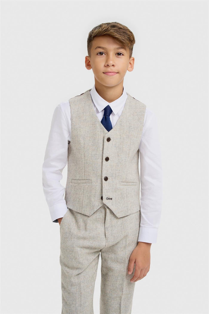 Boys Thomas Pearl Grey Suit