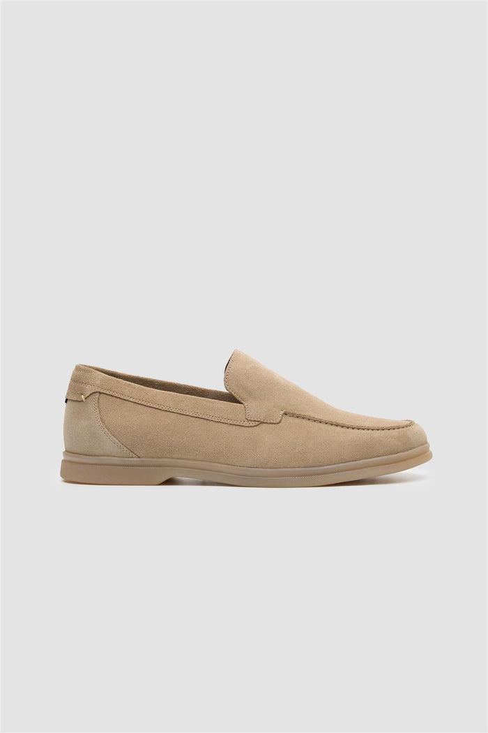 Breezy Sand Slip-On Suede Loafers