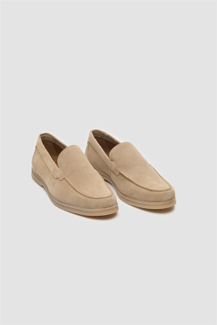 Breezy Sand Slip-On Suede Loafers