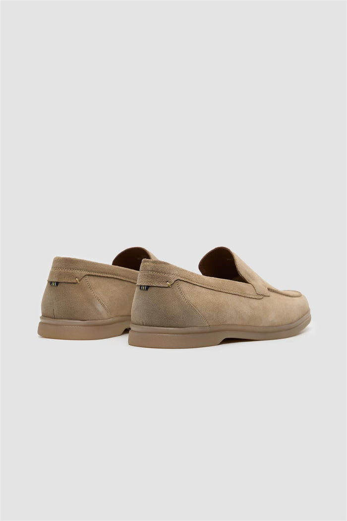 Breezy Sand Slip-On Suede Loafers